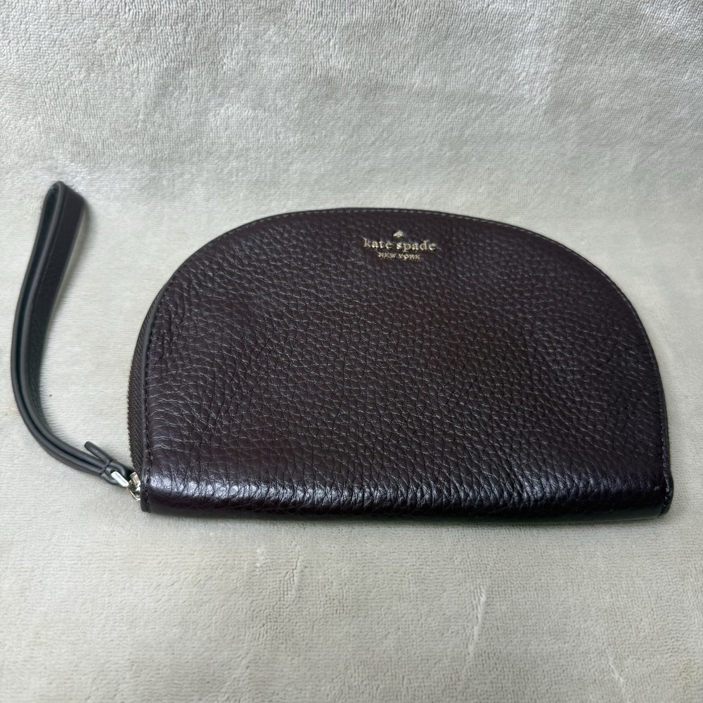 Kate spade NY Jackson Half‎ Moon Wristlet Brown